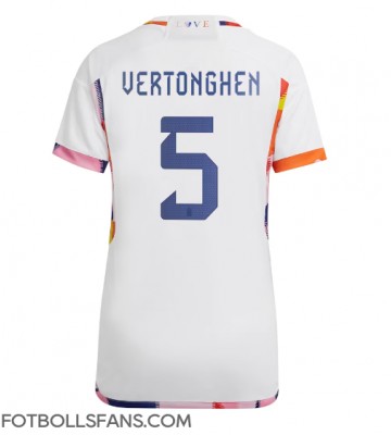 Belgien Jan Vertonghen #5 Replika Bortatröja Damer VM 2022 Kortärmad